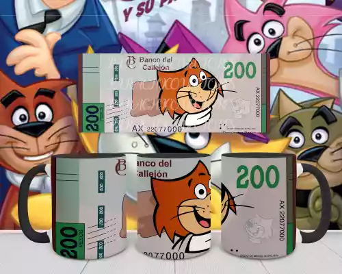 vectores plantilas DON GATO,CARICATURA,BILLETE,